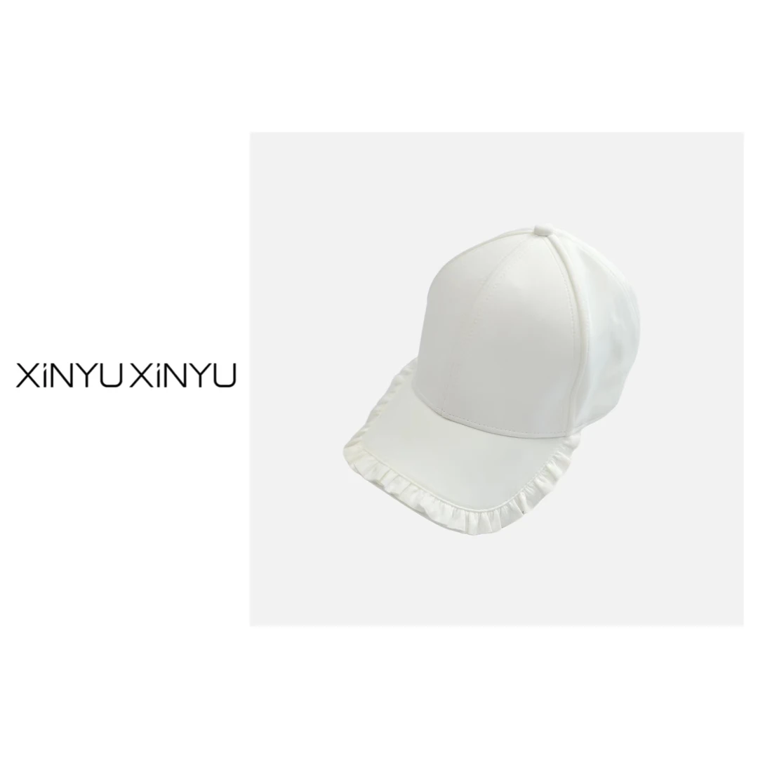 XINYU/芯与木耳边边设计净版个性设计款棒球遮阳鸭舌帽 MZ404