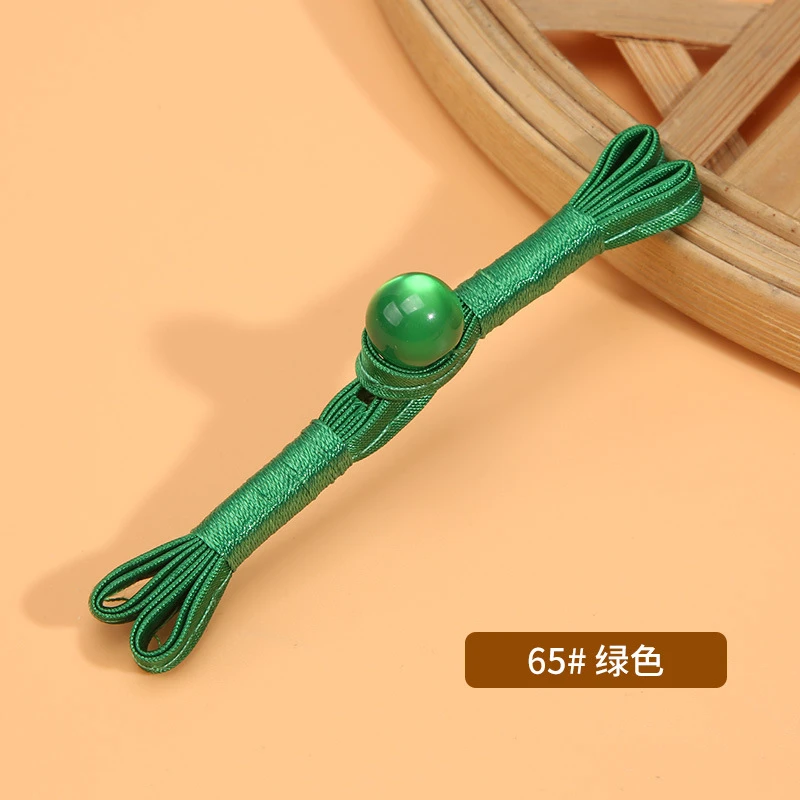 10对翠绿色一字燕尾盘扣