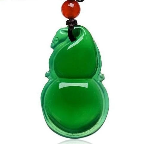 天然绿玉髓玛瑙葫芦玛瑙吊坠男女款多彩玛瑙葫芦项链毛衣链男女款