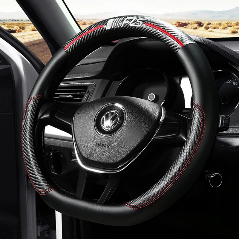 炭纤纹方向盘套通用