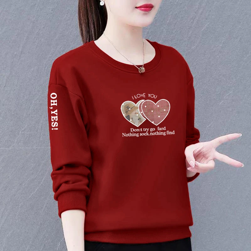 时尚百搭春秋新款长袖套头卫衣女韩版宽松显瘦洋气减龄外穿上衣女