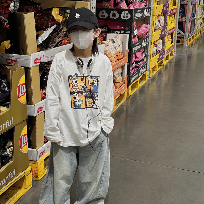 儿童装男童春装长袖T恤2024新款春秋款体恤纯棉春季打底衫上衣潮