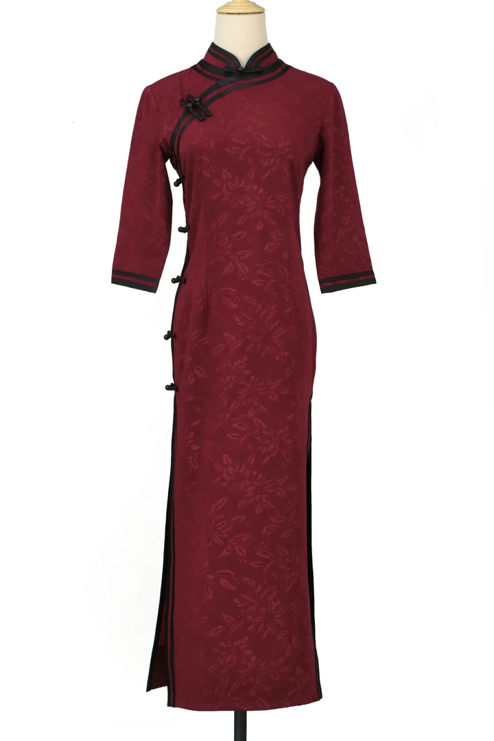 【樱花紫】2024新款复古百搭优雅大方日常淑女旗袍