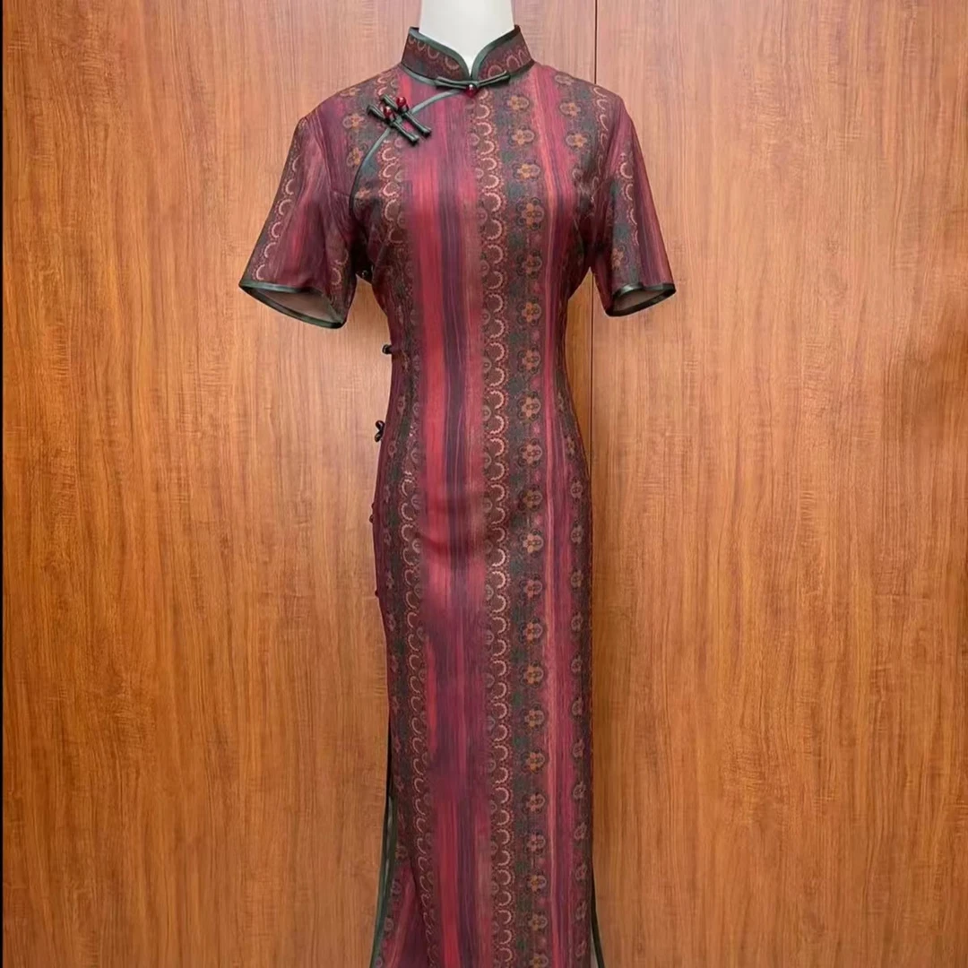 【异国风情】2024夏季新款复古百搭优雅大方日常淑女旗袍