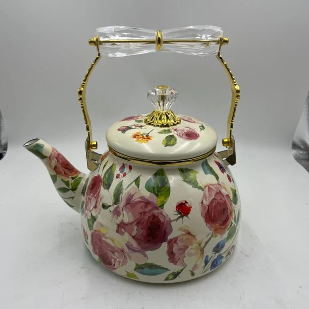 2.8L【初夏】搪瓷烧水壶茶壶电磁炉明火通用