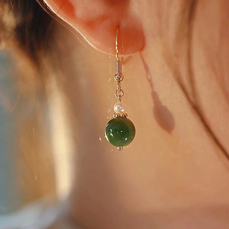 铜合金耳饰 国潮宫廷复古耳环女ins小众设计高级感百搭耳坠耳饰