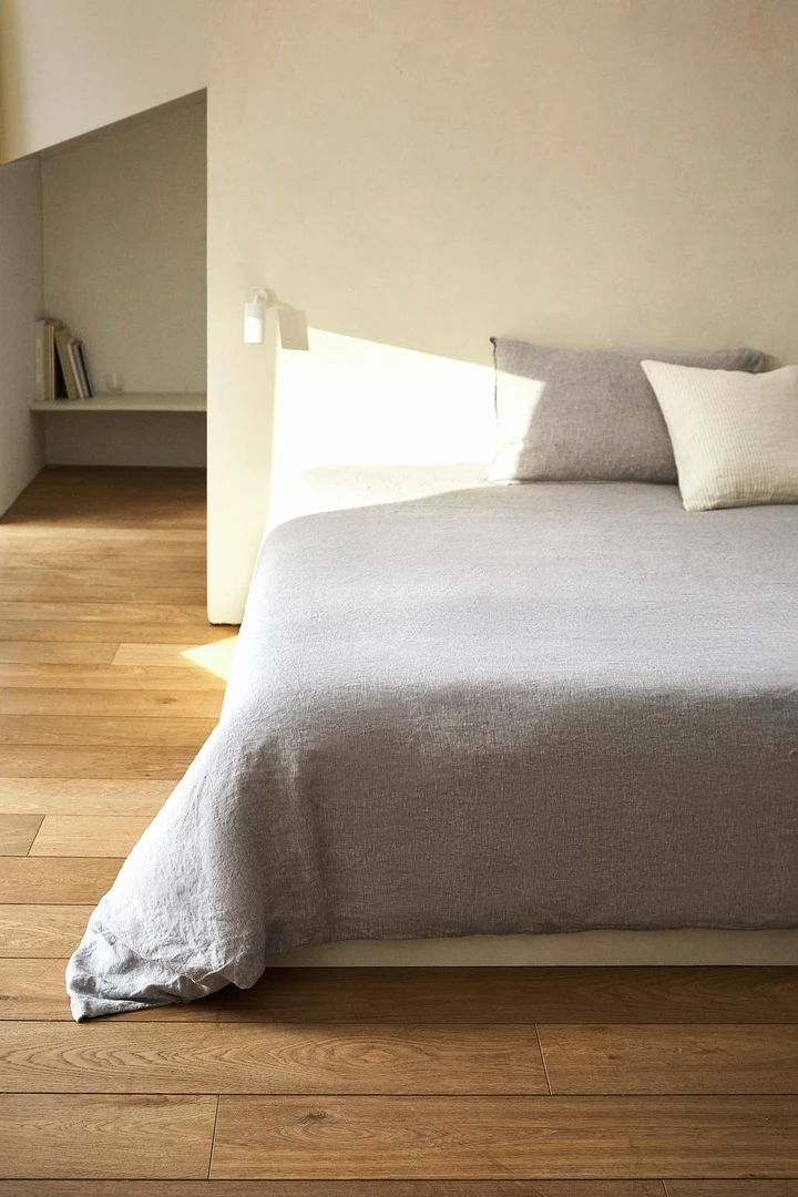 【麻先森-麻棉加厚提花  单床笠 】17支亚麻提花 人字纹加厚