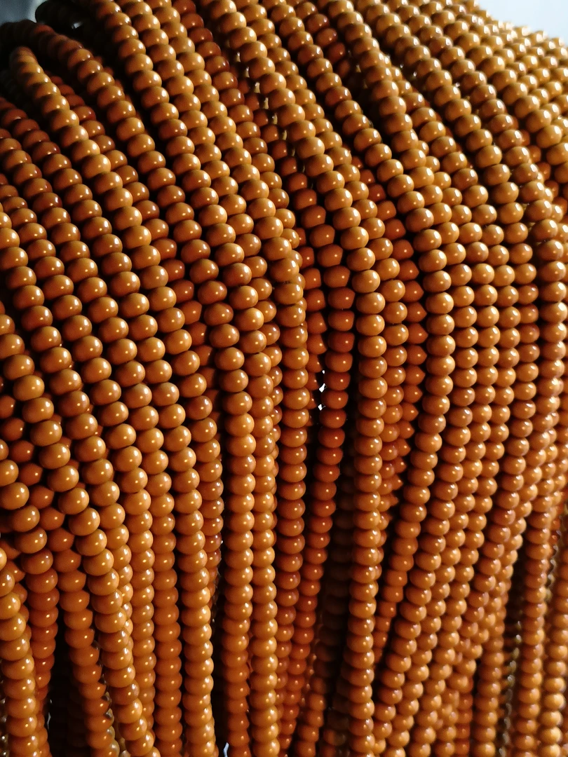 橄榄核扁圆苹果珠每条200颗可做项链手链文玩隔珠配饰