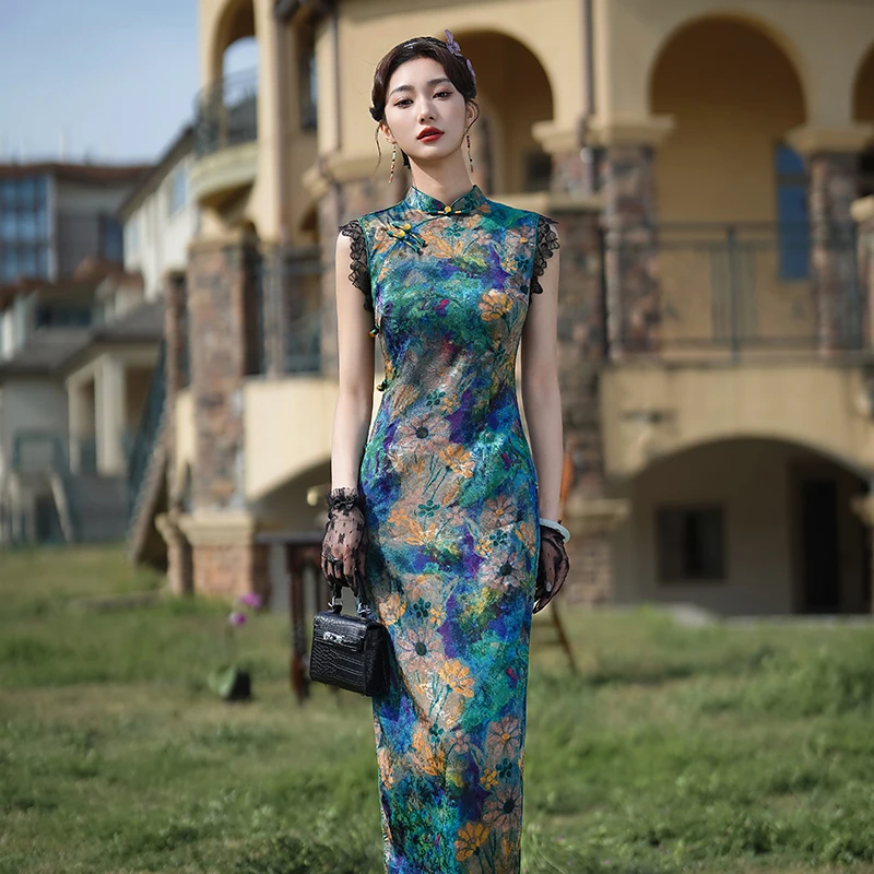 旗袍2025年夏季新款女无袖年轻款新中式改良日常长款平时可穿高端