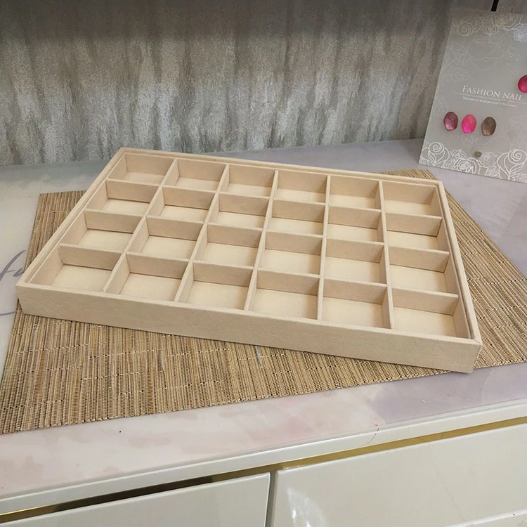 号24格手链首饰耳钉戒指托盘摆摊珠子分格盘饰品展示整理盒