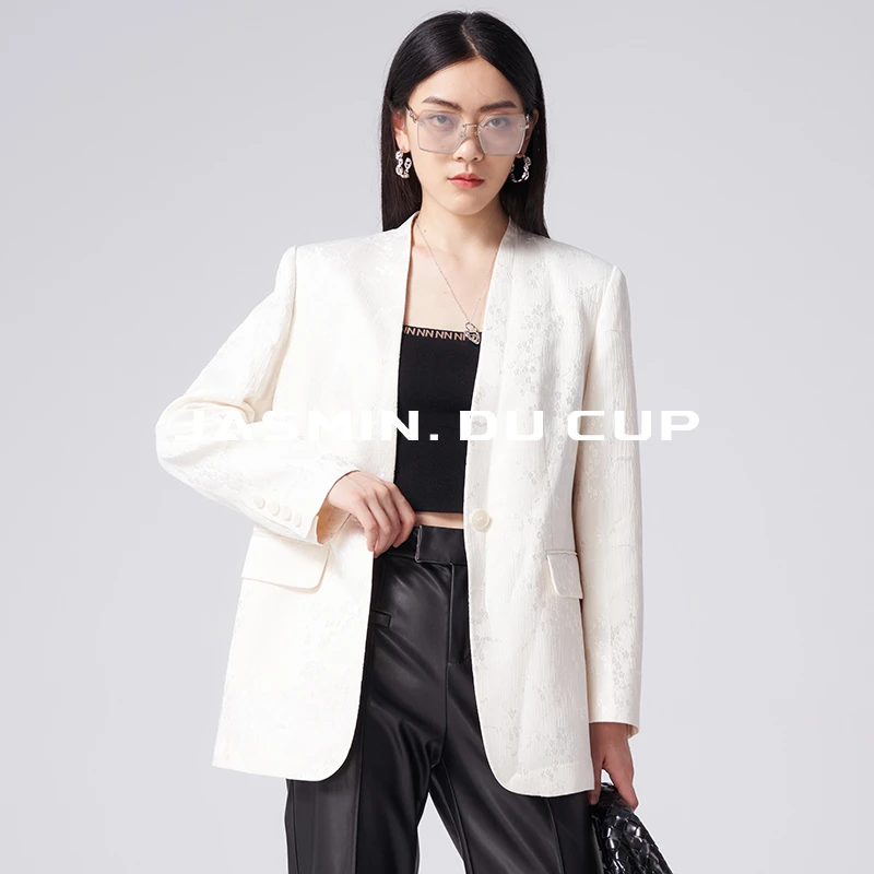 【新百优选】NEWLYNN丨 东方美学宫廷提花百搭西装外套