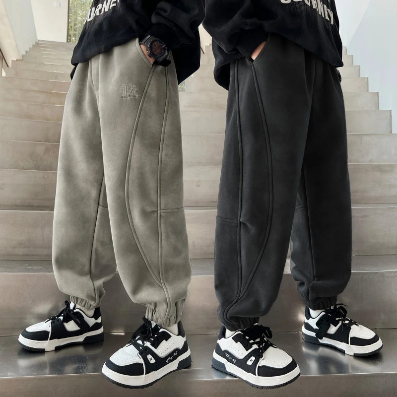 男童裤子春秋休闲卫裤2024新款韩版中大童长裤潮流炸街脏脏裤宽松