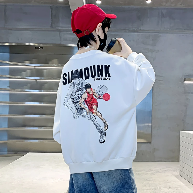 童装男童卡通卫衣中大童洋气春秋新款灌篮高手上衣儿童韩版炸街潮