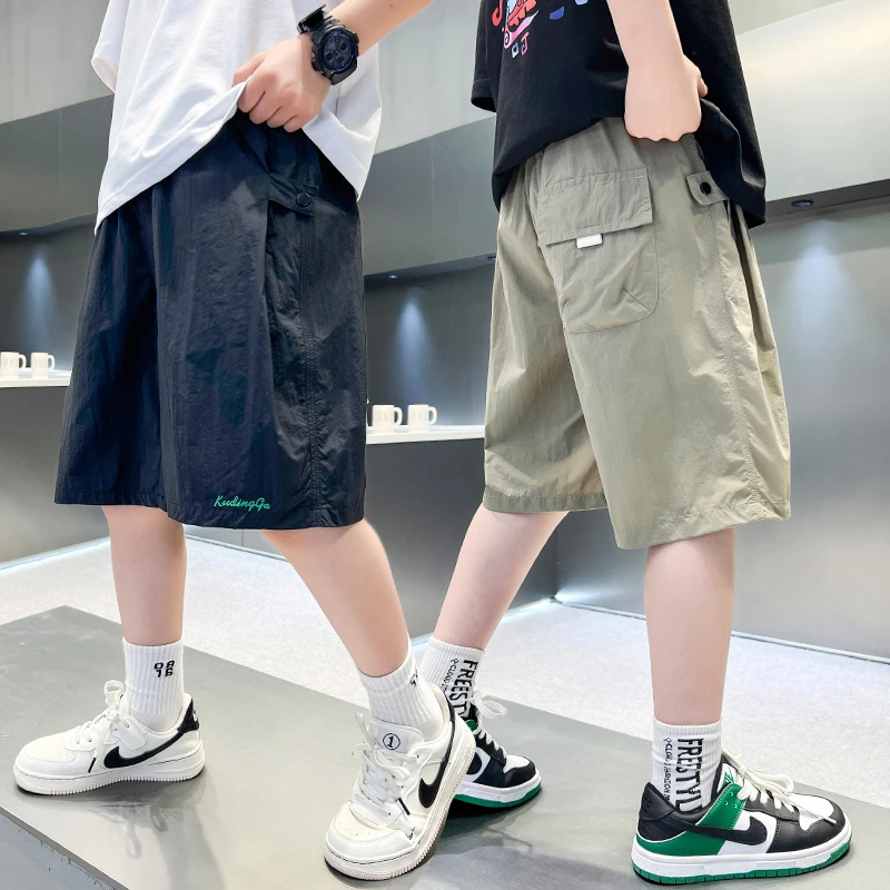 男童夏季速干短裤2025新款中大童夏装休闲裤子帅气时髦夏款中裤潮