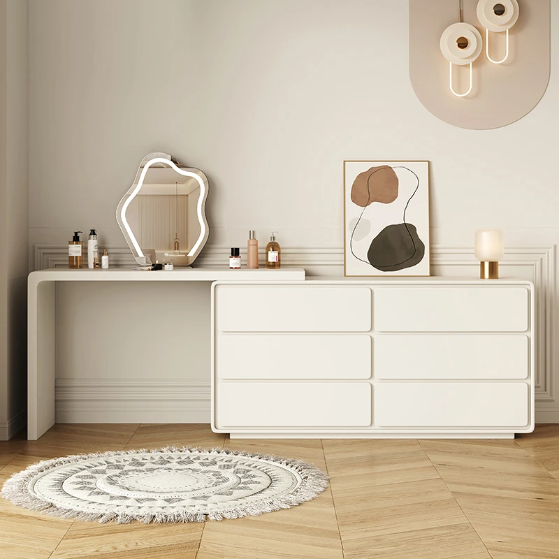 简澜【宽30厘米】实木六斗柜梳妆台一体式卧室小户床尾柜化妆桌