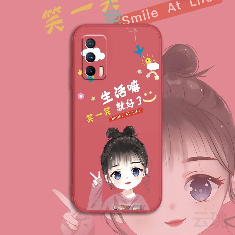 OPPORealmeV15/REALMEQ3手机壳直边硅胶摄像头保护时尚卡通软壳