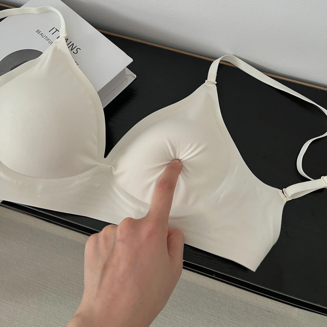 u型美背内衣女新款隐形大露背小胸显大无痕外扩型漫画文胸罩夏季
