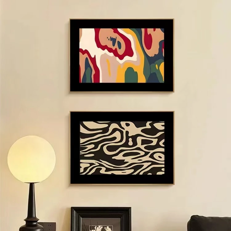 蒙德里安客厅装饰画小众艺术餐厅挂画法式抽象卧室房间背景墙壁画