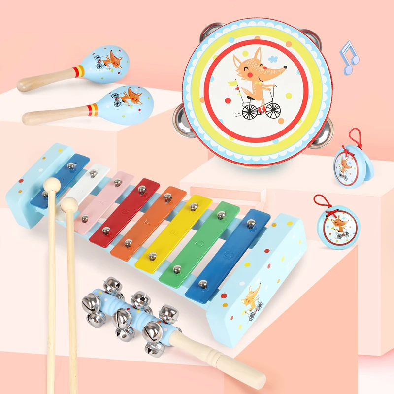 奥尔夫打击乐器玩具儿童音乐早教7件套组合装生日礼物幼儿园教具