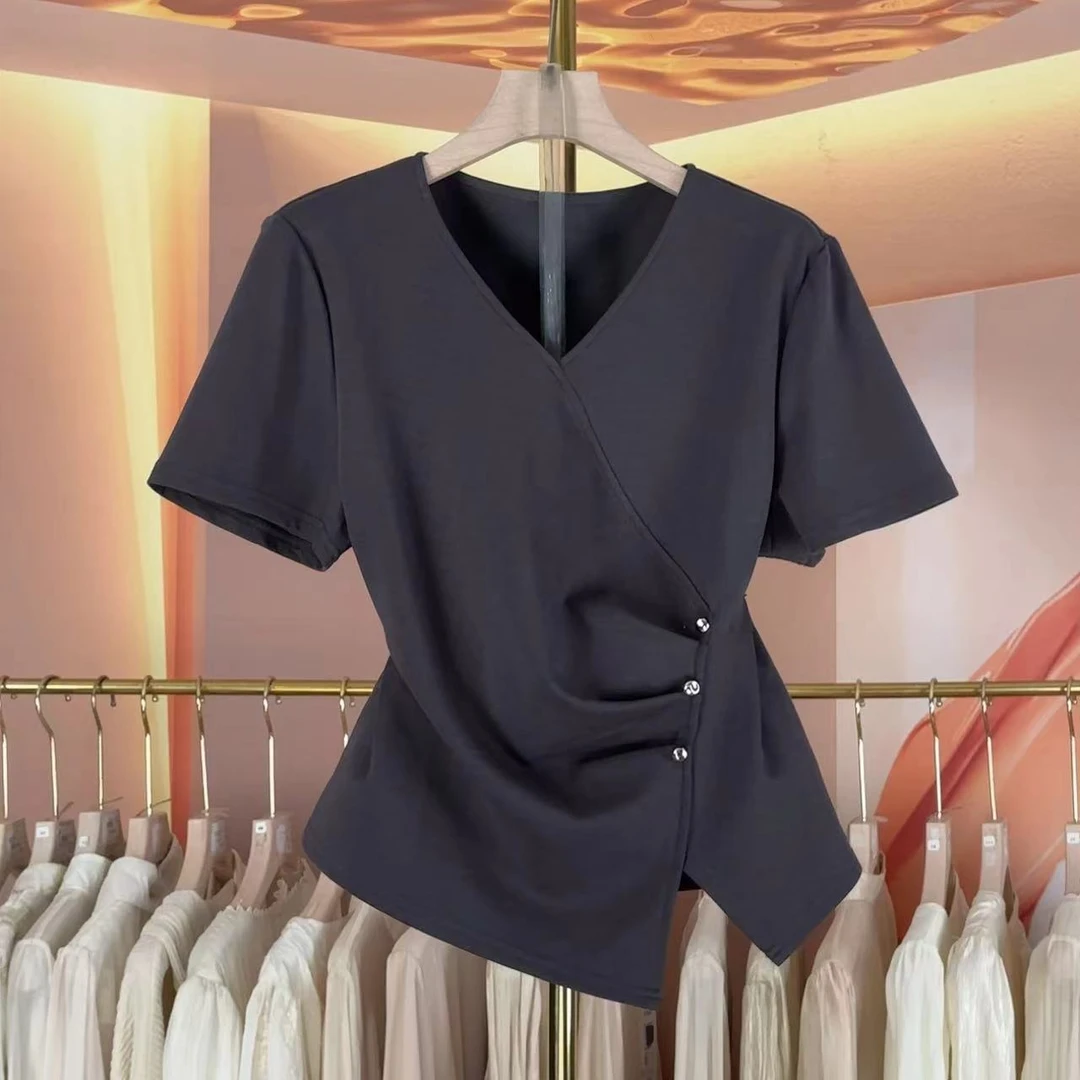 【RG331】2025年春装新款时尚气质百搭减龄显瘦新款女装小衫