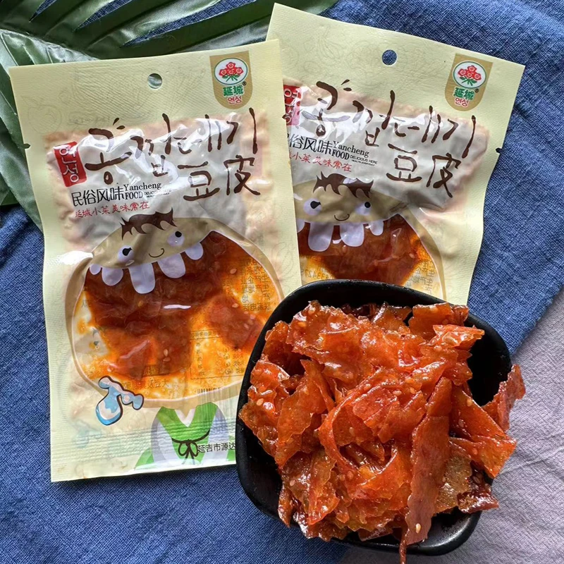 延边特产朝鲜族风味甜辣口味豆皮豆干豆丝豆制品延城小菜豆皮小吃
