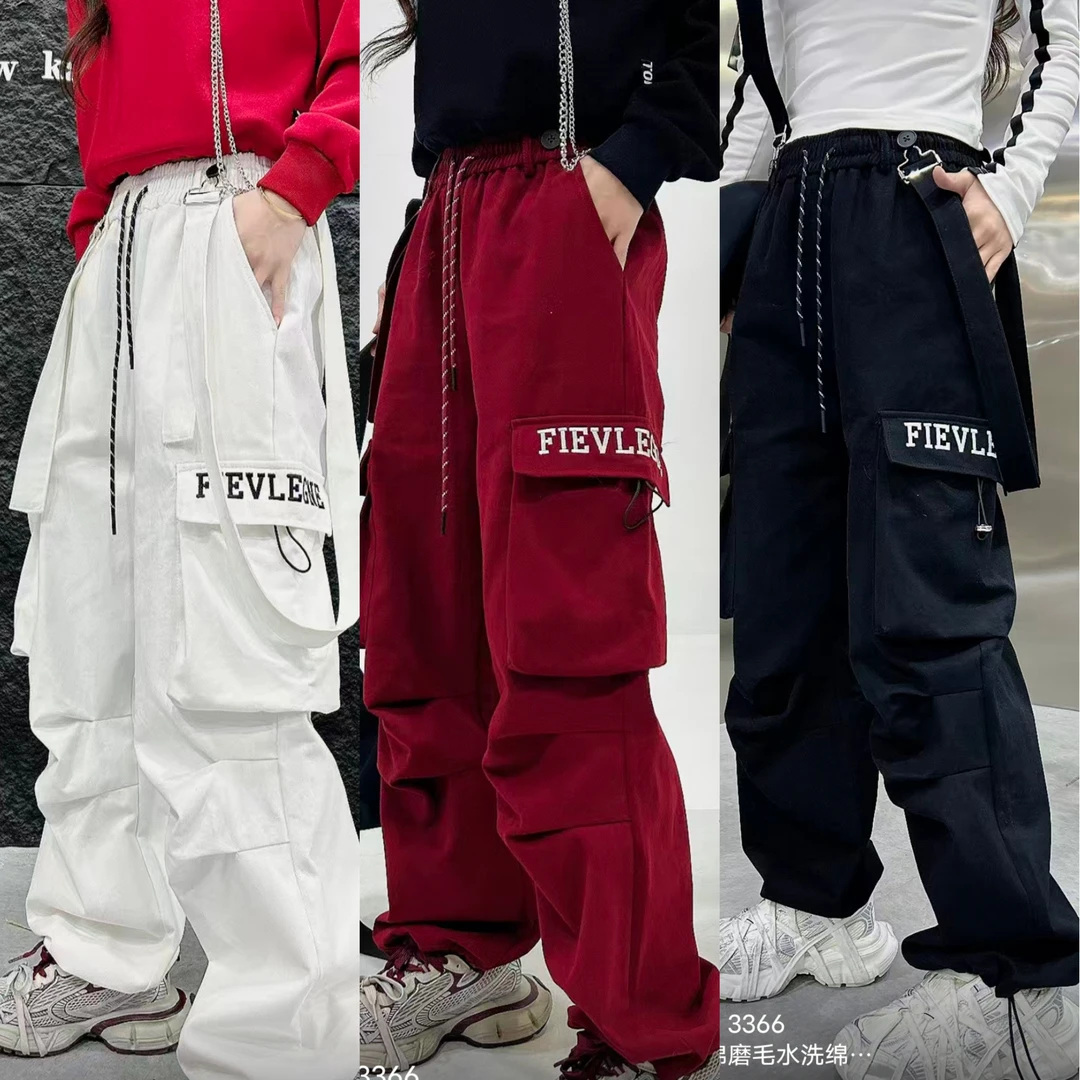 秋冬新品3366#莼棉磨毛水洗棉工装裤 百搭时尚潮流运动长裤