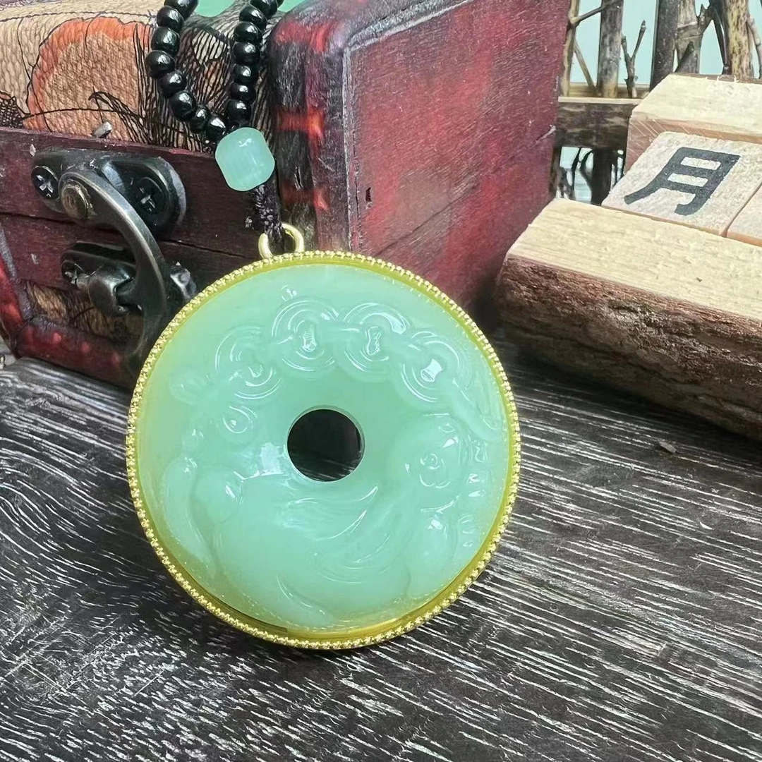 【宠粉福利】吉祥如意平安扣情侣款气质百搭镶边吊坠