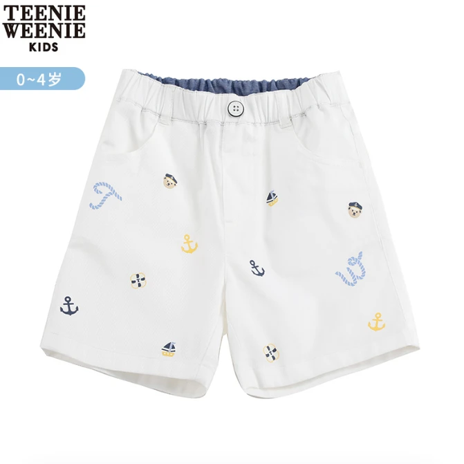 TeenieWeenie Baby男宝宝 夏季可爱休闲印花短裤T0TH232401K