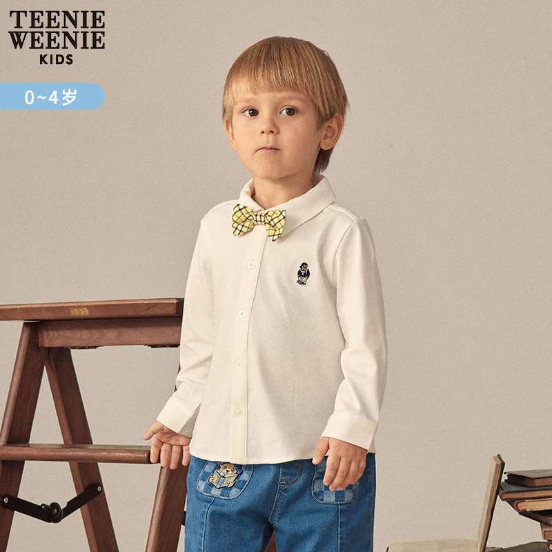 TeenieWeenie Baby男宝宝早春时尚翻领长袖衬衫T0YA231201A