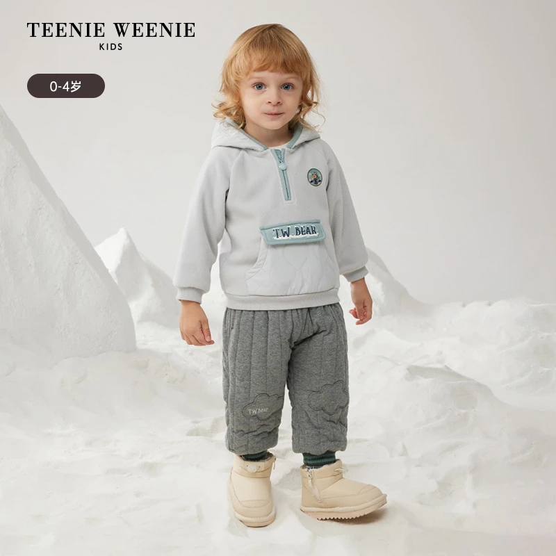 TeenieWeenieBaby小熊童装24冬可爱云朵休闲棉裤长裤T0TM244V12B