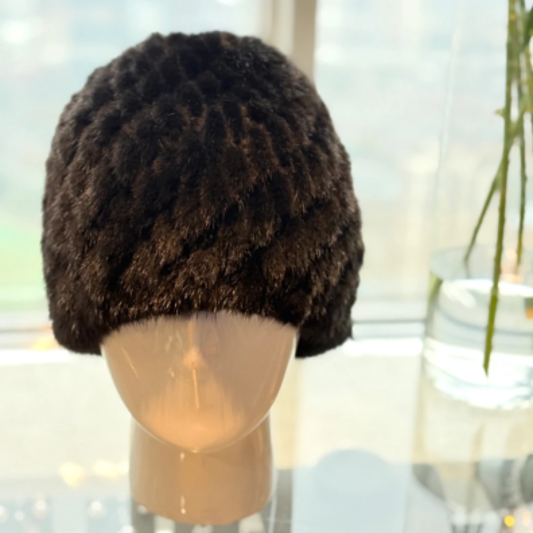 【左岸潇专属】冬季女加厚毛毛帽防寒保暖护耳针织帽