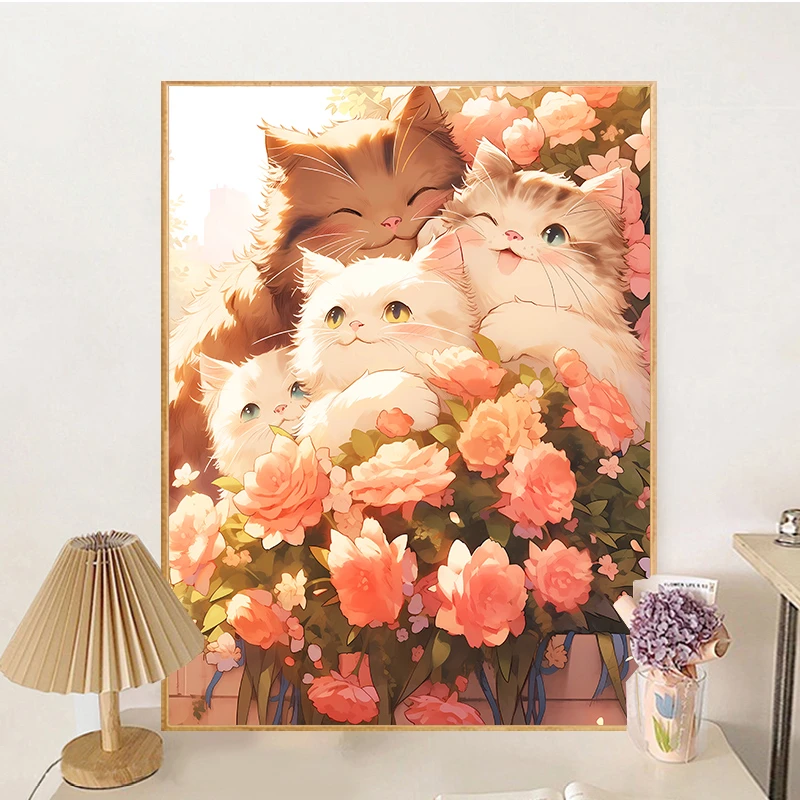 【每周更新】百款diy数字油画手绘手工0基础丙烯装饰画