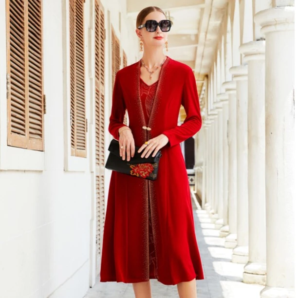 时尚秋款假两件连衣裙气质秋冬显瘦35362