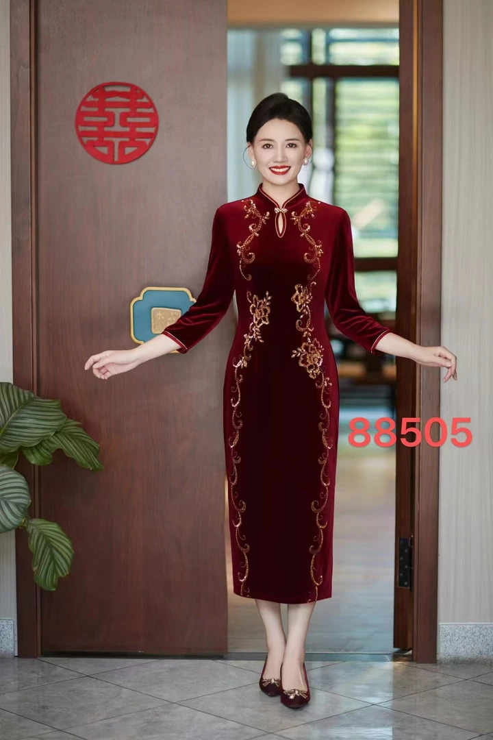 高端旗袍连衣裙88505