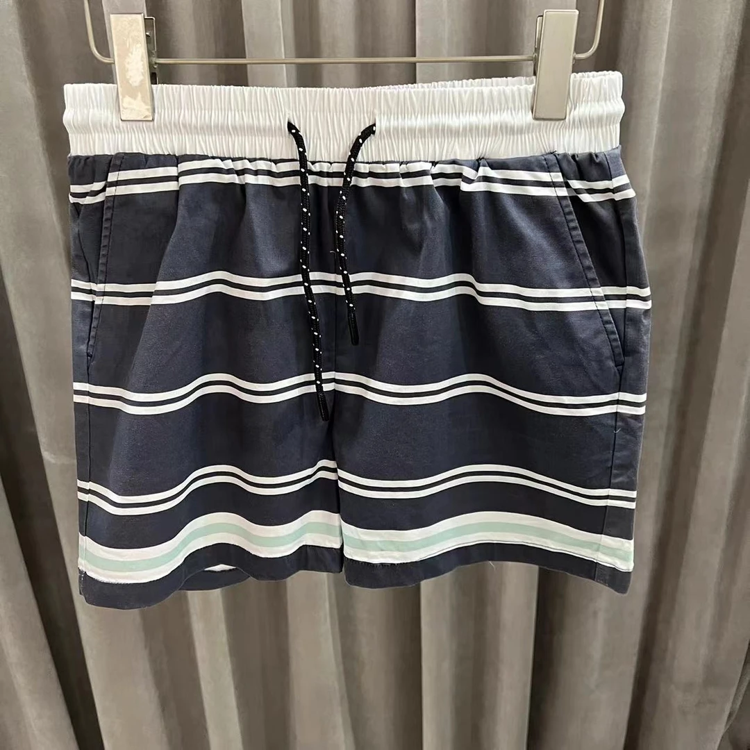 休闲短裤时尚百搭夏季简约宽松条纹