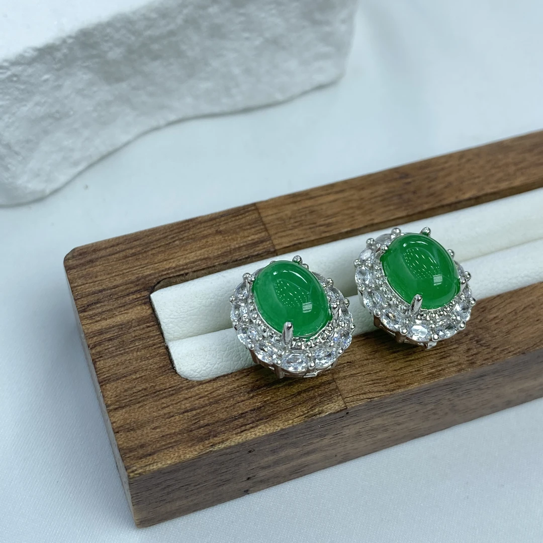 耳饰 LX绿色精工耳钉多样性发货16121