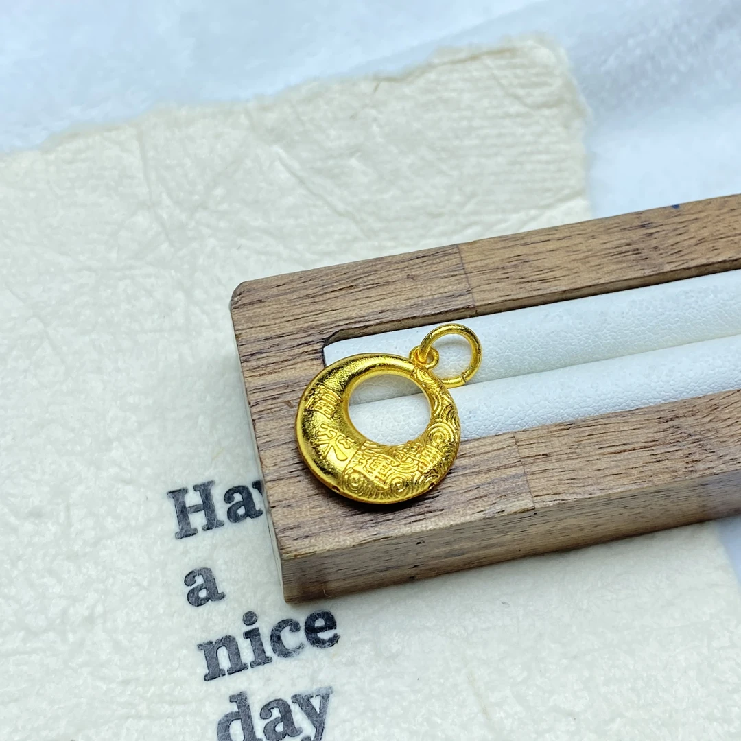 吊坠 YA黄色镂空吉言包包吊坠多样性发货44685