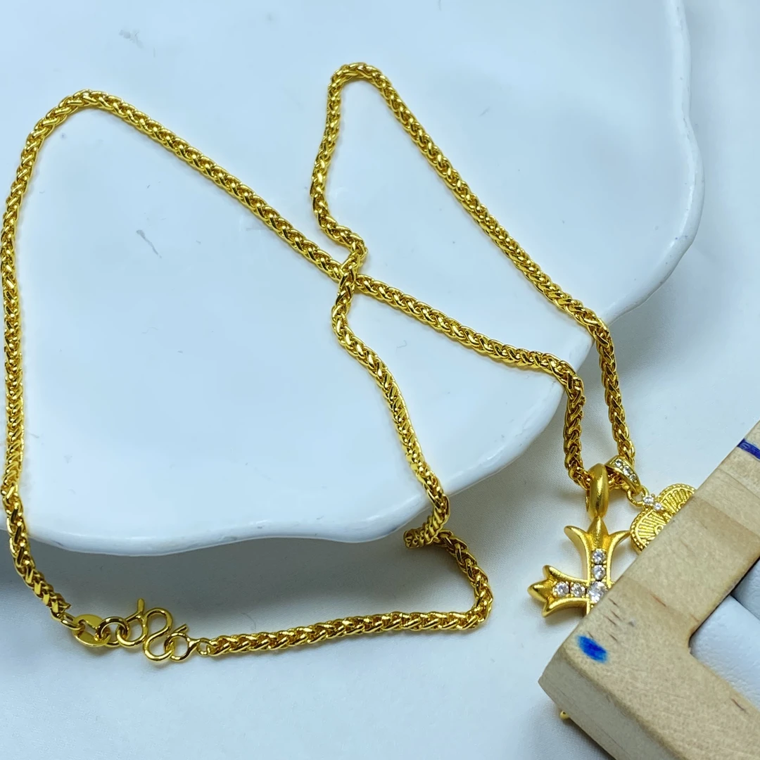 项链 F黄色精工设计款十字项链多样性发货18569