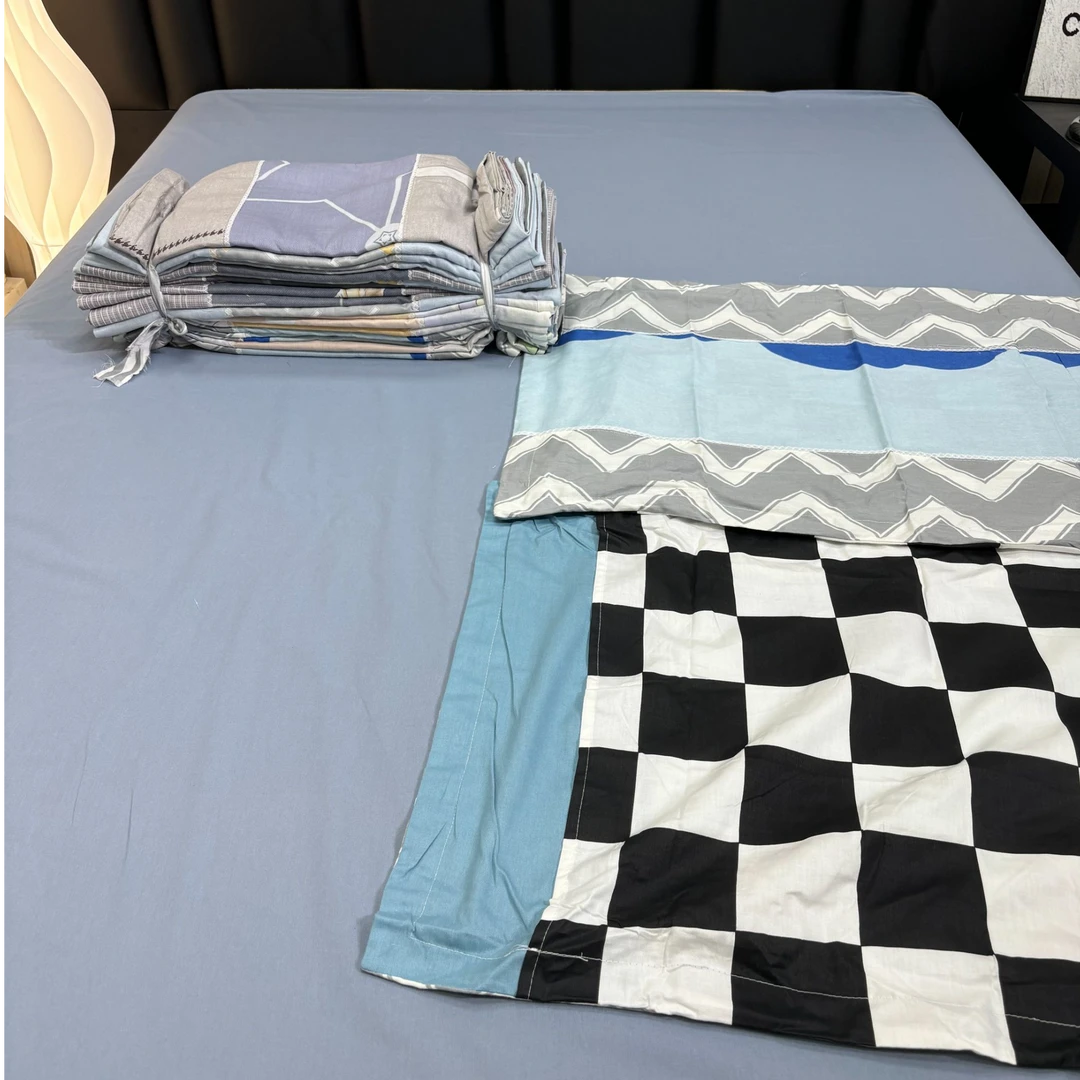 SF101【纯棉枕套一对】48*74cm颜色随机全棉色织