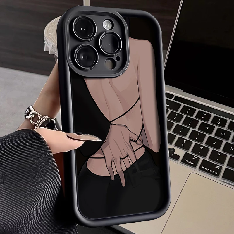 性感美背iphone15苹果手机壳14promax硅胶13pro网红12高级11全包X
