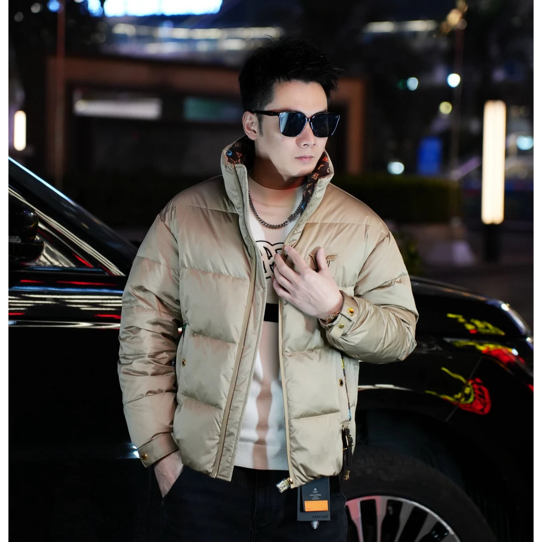2024男士轻奢短款休闲保暖羽绒服时尚休闲潮流立领冬季百搭外套