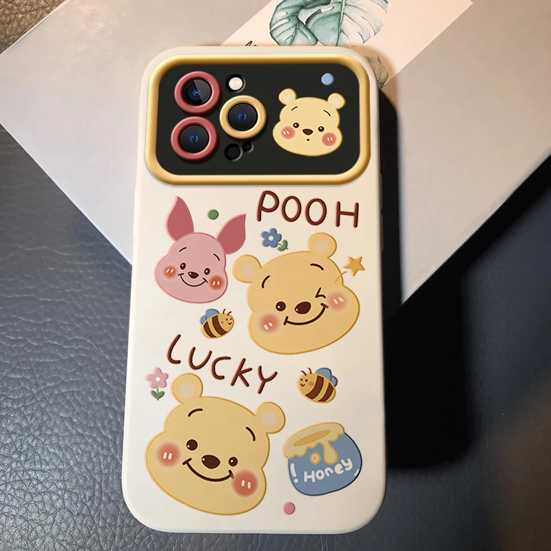 小猪维尼熊苹果14promax/15pro华为荣耀小米OPPO保护壳VIVO手机壳