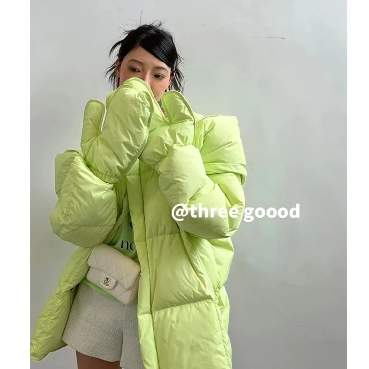 THREE GOOOD/三吉《年终放价》口袋大围脖羽绒服 YY220941