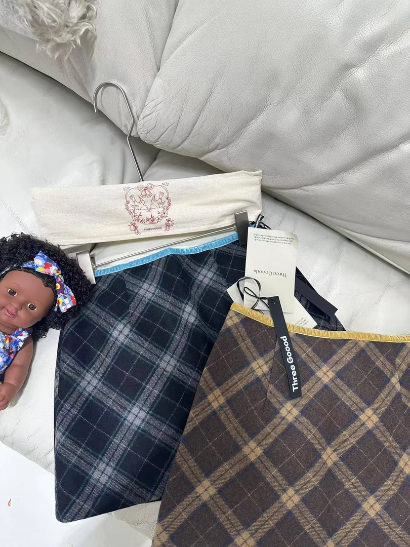 THREE GOOOD/三吉 【放价了】临街深秋毛呢半身裙DSQ241030