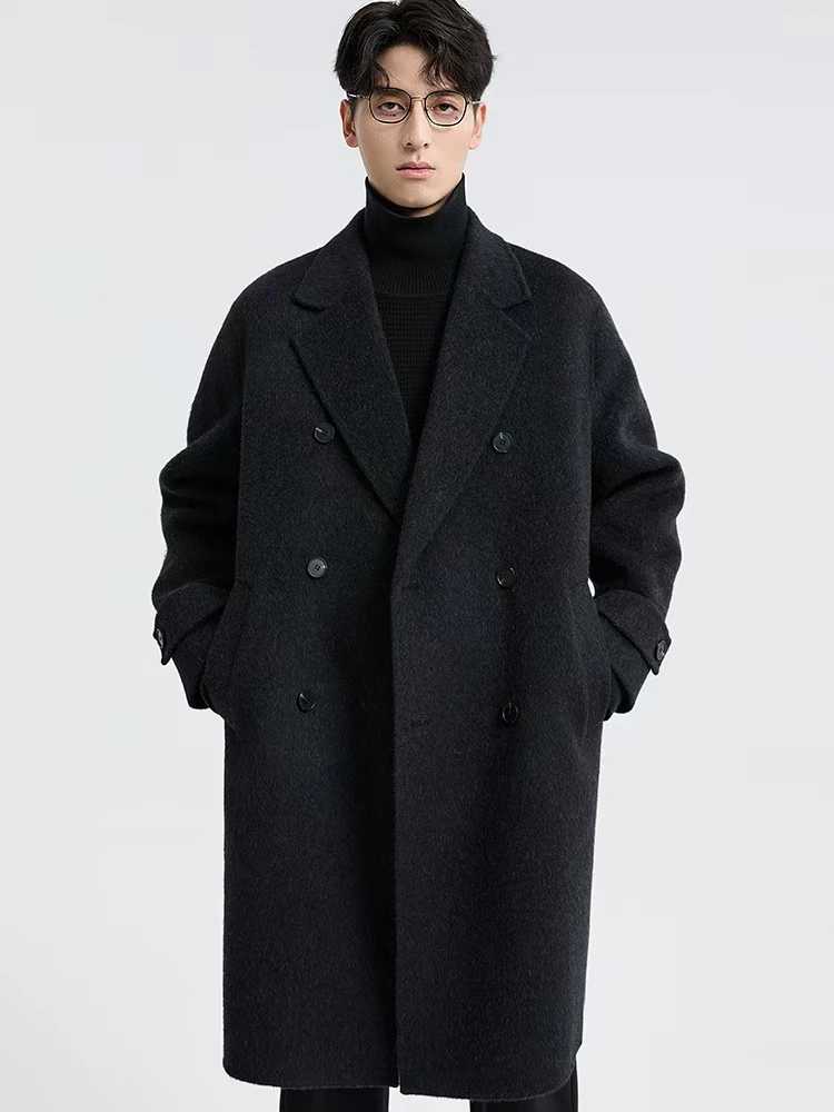 【珠穆朗玛】男士高级感全羊毛双面呢大衣加厚款秋冬时髦外套95578