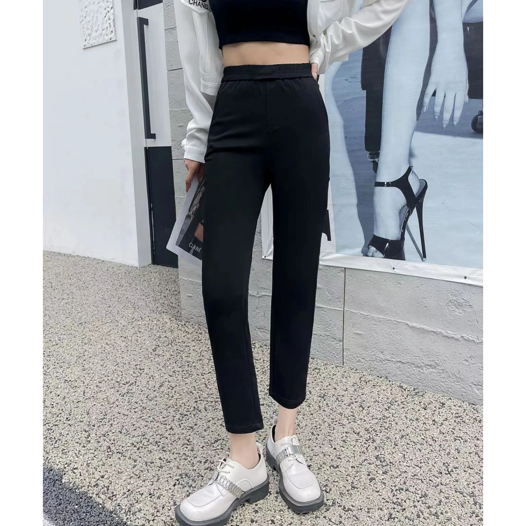 8500-1秋冬时尚百搭高弹加绒显瘦休闲裤