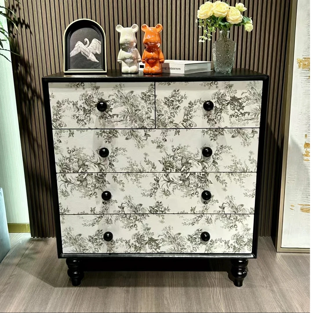 蝶恋花中古风法式复古意式五斗柜储物柜