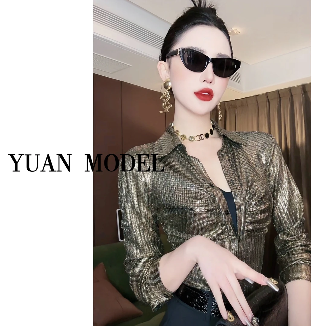 【YUAN MODEL】媛老板高订设计师修身显瘦衬衫-B821037