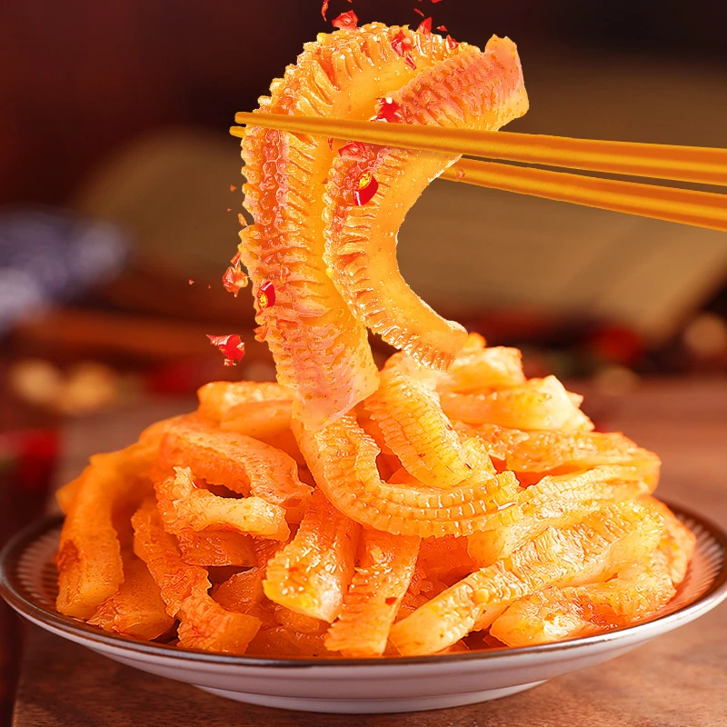 【老粉专享 60包魔芋丝】盐津铺子素毛肚网红辣条零食独立小包装