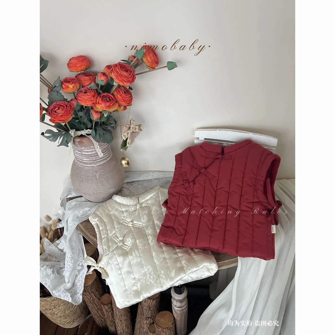 NIMO【诗韵】韩版冬款女宝宝洋气时尚经典款保暖新中式马甲